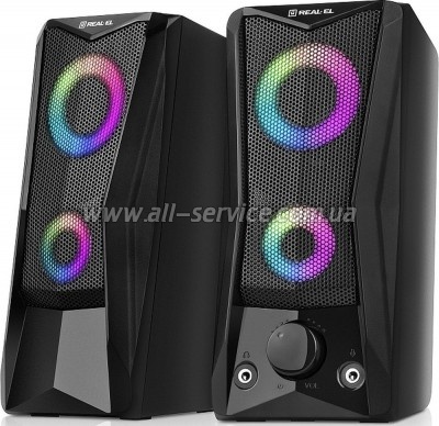   REAL-EL S-107 USB Black (EL121100017)