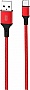 ���� ������ USB 2.0 AM to USB-C 1.0m braided NB143 red XO (6920680870691)