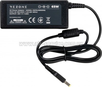     Rezone Lenovo 65W 20V 3.25 square with pin (RZPSLN6520SQ)