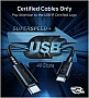 ���� ������ USB-C to USB-C 0.8m USB4 40Gbps PD 100W 8K60Hz Choetech (XCC-1028-BK)