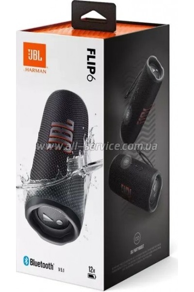   JBL Flip 6 Black (JBLFLIP6BLKEU)
