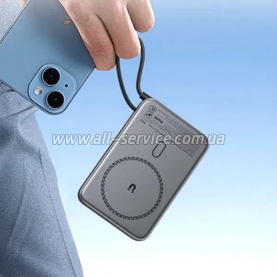 ������� ������������� Acefast Magnetic Wireless 10000mAh 22.5W PD Metal Gray (6974316284871)