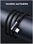 ���� ������ USB 2.0 AM to Type-C 1.0m US176 Both Angled 3A Black Ugreen (20856)
