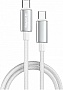 ���� ������ USB-C to USB-C 1.0m 5A 100W zinc alloy braided white ColorWay (CW-CBPDCC098-WT)
