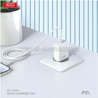 �������� ������� XO L126 20W USB-C PD White (L126_White)