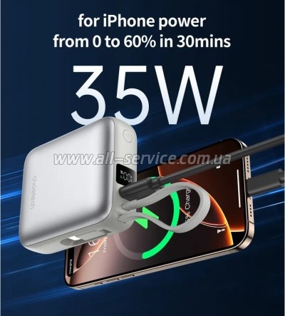 ������� ������������� Choetech 10000mAh 35W PD Silver (B832-SL)
