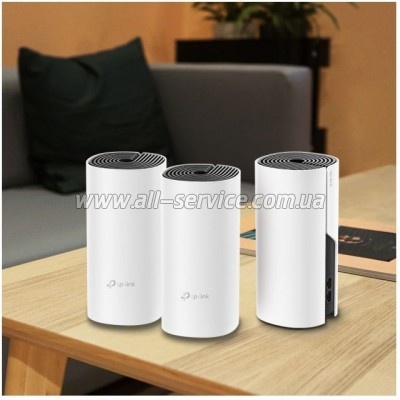   Wi-Fi TP-Link DECO E4 3 pcs AC1200, 2xFE LAN/WAN, MESH, MU-MIMO, Beamformi (DECO-E4-3-PACK)