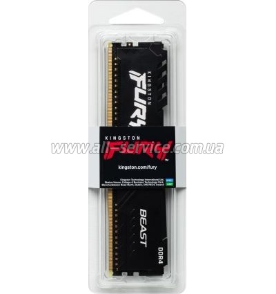     DDR4 32GB 3600 MHz Fury Beast Black Kingston Fury (ex.HyperX) (KF436C18BB/32)