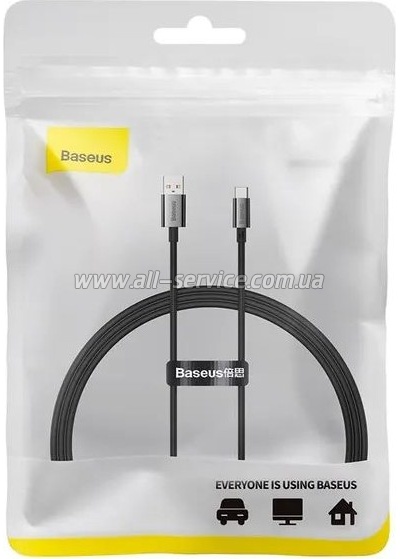 ���� ������ USB 2.0 AM to USB-C 1.0m Superior Fast Charging 100W cluster black Baseus (P10320102114-00)