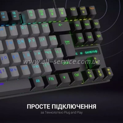  GamePro MK100B Blue Switch LED USB Black (MK100B)