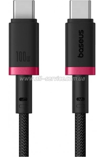 ���� ������ USB-C to USB-C 2.0m 100W Dura Series black red Baseus (P10377803U01-03)