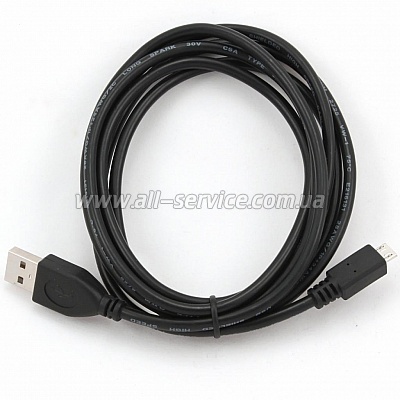   USB 2.0 AM to Micro 5P 3.0m Cablexpert (CCP-mUSB2-AMBM-10)