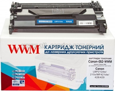  WWM Canon LBP 212dw/ 215x/ MF421dw/ 428/ 429  Canon 052 (Canon-052-WWM)