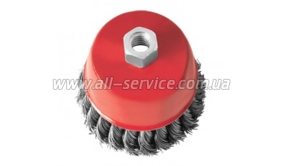 Щетка чашечная 150 мм, для УШМ, М14 (пучки витой проволоки) INTERTOOL (BT-2150) Щетка чашечная 150 мм, для УШМ, М14 (пучки витой проволоки) INTERTOOL (BT-2150)