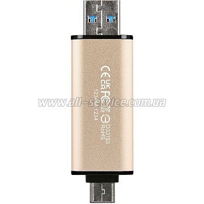  128GB Transcend JetFlash 930C USB 3.2 / Type-C Gold-Black (TS128GJF930C)