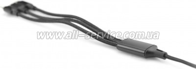 ���� ������ USB 2.0 AM to Lightning + Micro 5P + USB-C 1.0m charge only Digitus (AK-300160-010-S)