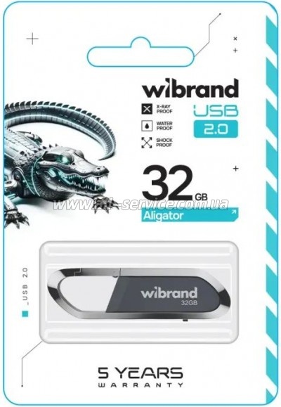  Wibrand 32GB Aligator Grey USB 2.0 (WI2.0/AL32U7G)