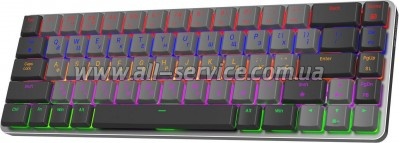  GamePro MK122R Red Swich Low Profile Wireless Dark Gray (MK122R)