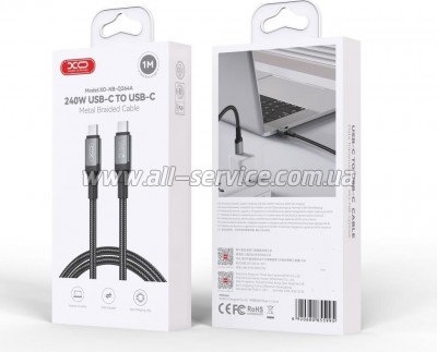 ���� ������ USB-C to USB-C 1.0m 240W black XO (NBQ264A_�_Black)