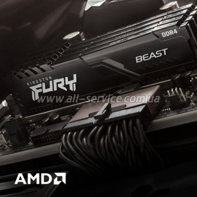     DDR4 32GB 3600 MHz Fury Beast Black Kingston Fury (ex.HyperX) (KF436C18BB/32)