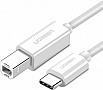 Кабель для принтера Ugreen USB-C 2.0 to BM 1.5m white (40417) Кабель для принтера Ugreen USB-C 2.0 to BM 1.5m white (40417)