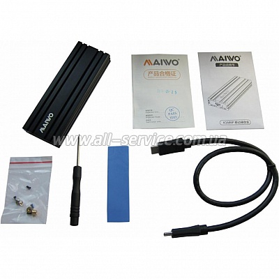   Maiwo M.2 SSD NVMe PCIe USB3.1 GEN2 Type-C (K1686P)