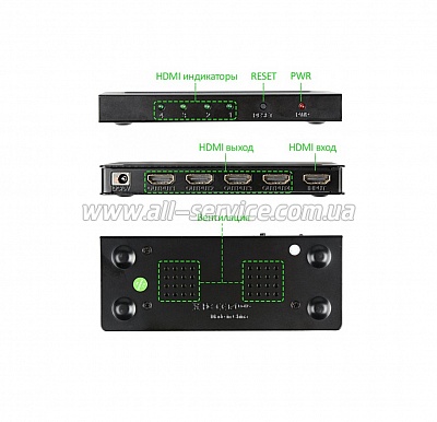  PowerPlant HDMI 1x4 V1.4, 4K (HDSP4-M) CA911509