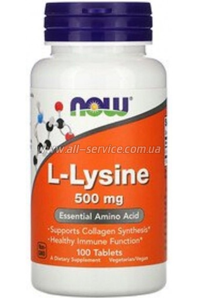  Now Foods L-, L-Lysin, 500 , 100  (NF0100)