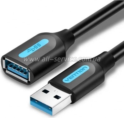 Дата кабель USB 3.0 AM/AF 3.0m black Vention (CBHBI) Дата кабель USB 3.0 AM/AF 3.0m black Vention (CBHBI)