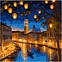 Картина по номерам Santi Нічна Венеція, 40*40см, LED підсвітка (955069) Картина по номерам Santi Нічна Венеція, 40*40см, LED підсвітка (955069)