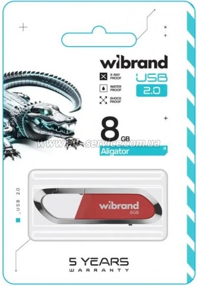  Wibrand 8GB Aligator Red USB 2.0 (WI2.0/AL8U7DR)