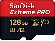   128GB SANDISK Extreme Pro A2 microSDXC C10 V30 U3 (SDSQXCY-128G-GN6MA)