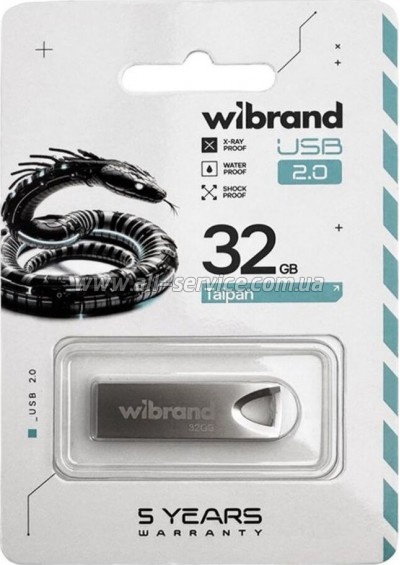  Wibrand 32GB Taipan Silver USB 2.0 (WI2.0/TA32U2S)