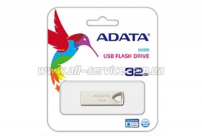 ������ ADATA 32GB USB 2.0 UV210 Metal Silver (AUV210-32G-RGD)