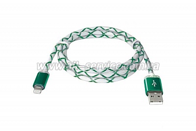  DEFENDER ACH03-03LT USB(AM)-Lightning GreenLED backlight 1m (87553)