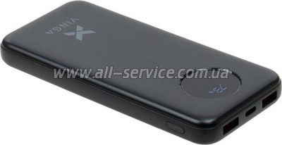   Vinga 10000 mAh 22.5W Display Black (VPBB1022)