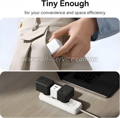 �������� ������� Baseus 1xUSB-C 20W + 1xUSB white + cable USB-C to USB-C 60W 1.0m (P10111608213-01)