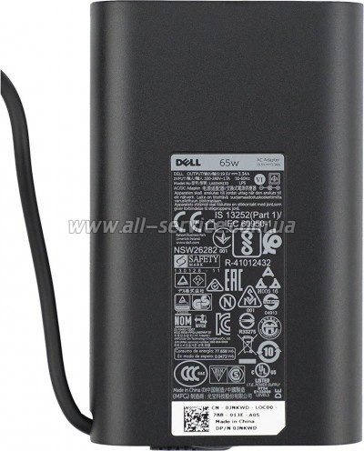 ���� ������� � �������� Dell 65W Oval 19.5V 3.34A ������ 7.4/5.0 pin inside (LA65NM130)