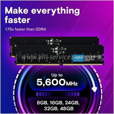 ������ ������ ��� ���������� DDR5 8GB 5600 MHz Micron (CT8G56C46U5T)