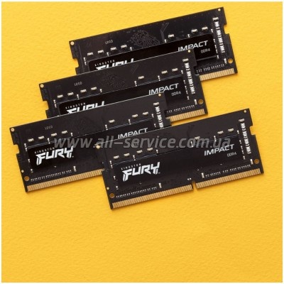 ������ ������ ��� �������� SoDIMM DDR4 16GB (2x8GB) 3200 MHz Fury Impact Kingston Fury (ex.HyperX) (KF432S20IBK2/16)