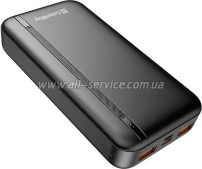  ColorWay 20 000 mAh Portable Charger (USB/QC3.0 + USB-C/PD/22.5W) Black (CW-PB200LPB4BK-PD)