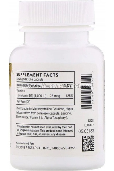  Thorne Research  D3, 1000, 90  (THR-12801)