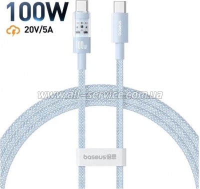 ���� ������ USB-C to USB-C 1.0m 100W blue Baseus (1167203)