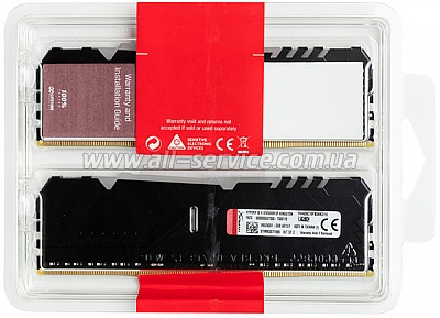  Kingston 32Gb DDR4 3000M MHz HyperX Fury Black RGB 2x16 (HX430C15FB3AK2/32)