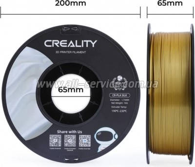 ������� ��� 3D-�������� Creality PLA silky shine 1��, 1.75��, gold (3301120001)