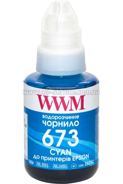  WWM 673  Epson L800 140 Cyan (E673C)