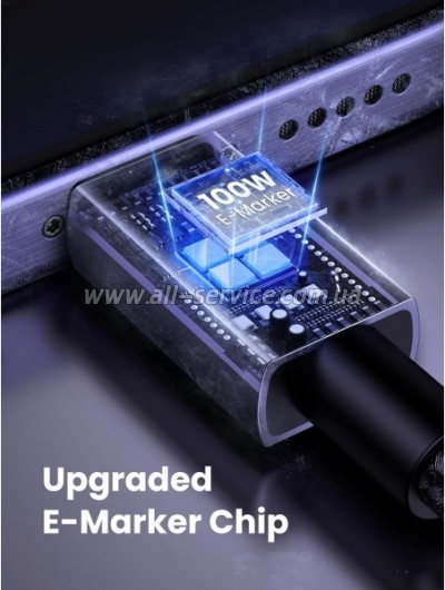 ���� ������ USB-C to USB-C 3.0m 100W L512 gray Ugreen (45065)