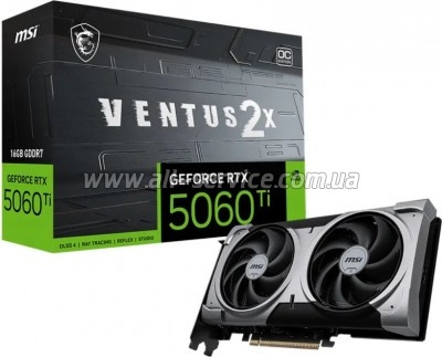  MSI GeForce RTX5060Ti 16Gb VENTUS 2X OC PLUS (RTX 5060 Ti 16G VENTUS 2X OC PLUS)