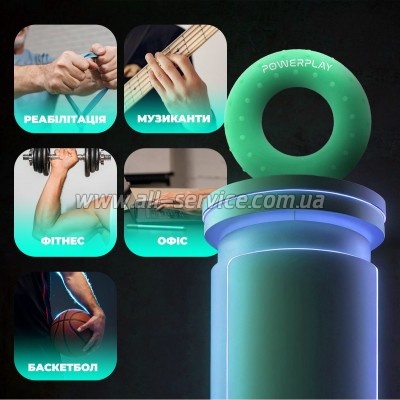 PowerPlay PP-4338 Hand Grip Medium 20   (PP_4338_Green_20kg)