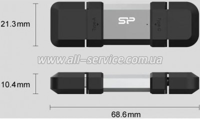  Silicon Power USB 128G SILICON POWER usb3.2+TypeC Mobile C51 (SP128GBUC3C51V1S)
